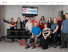 Tablet Screenshot of evolutionphysiotherapy.com